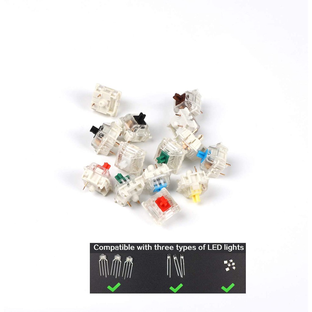 Gateron Mechanical Switches 3Pin SMD LED (1 Set มี 10 คีย์)