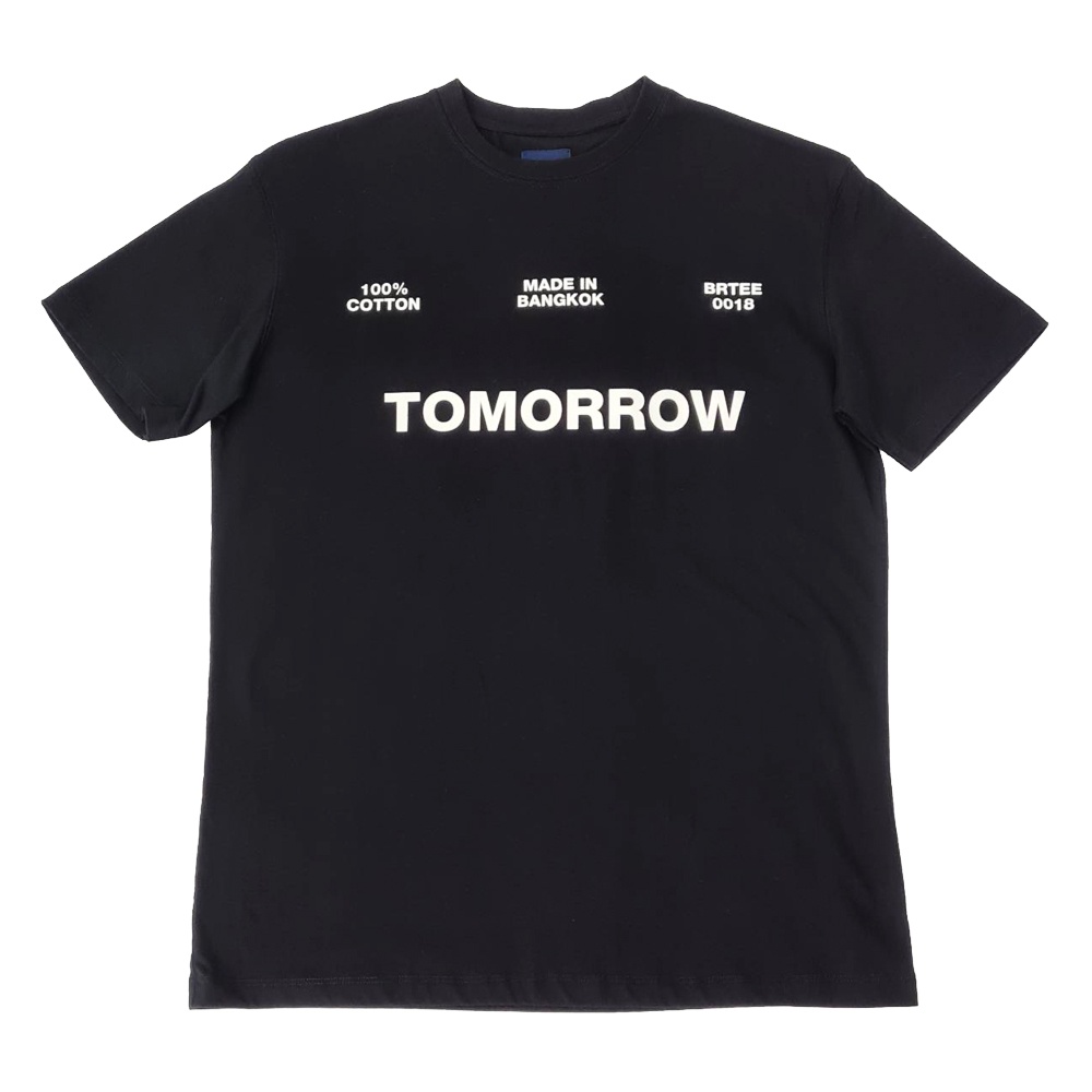 BROWNE & CO. เสื้อยืด คอตตอน สีดำ TOMORROW รุ่น BKC019-1-BL