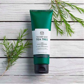 พร้อมส่ง THE BODY SHOP TEA TREE 3-IN-1 WASH.SCRUB.MASK 125ml.