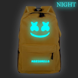 Dj Marshmello Marshmallow Customized Luminous Backpack Outdoor Travel Backpack Campus Student Bag 5 qfpf