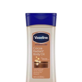 🇺🇸 Vaseline Intensive Care Cocoa Radiant Body Oil - 200ml ไม่มีจำหน่ายในไทย