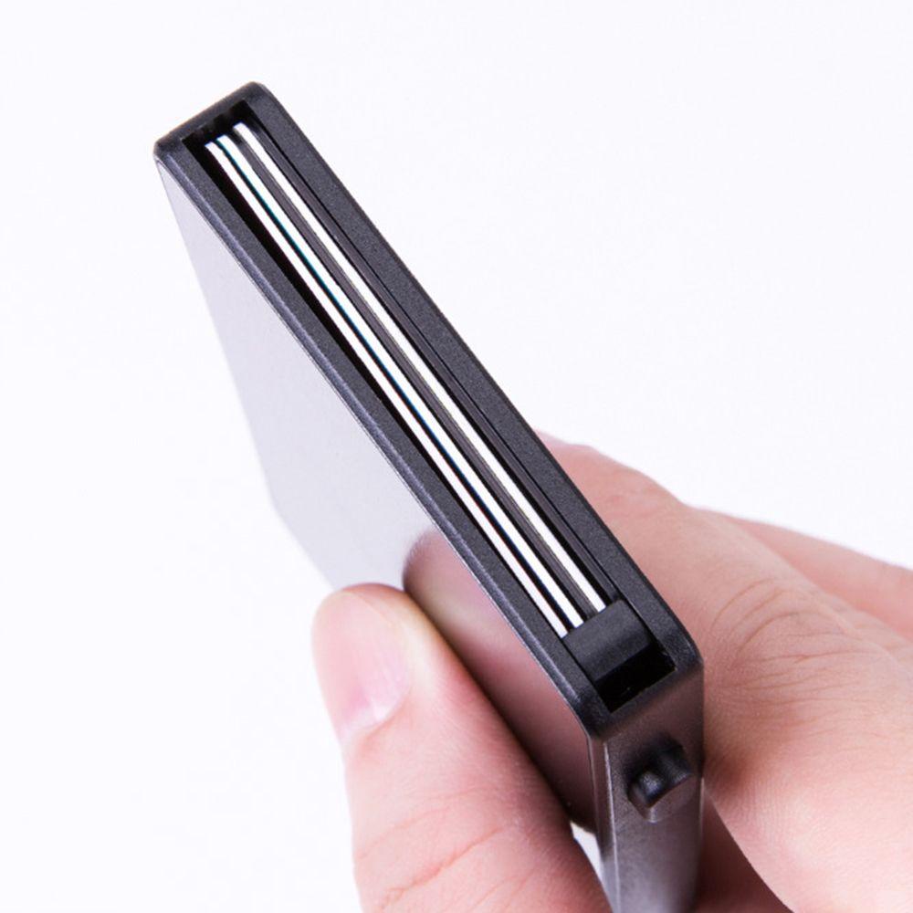 Estrenar ผู้ถือบัตรเครดิตอลูมิเนียม Slim Business Men Anti Theft Ultra Thin กระเป๋าผู้ชาย RFID Blocking