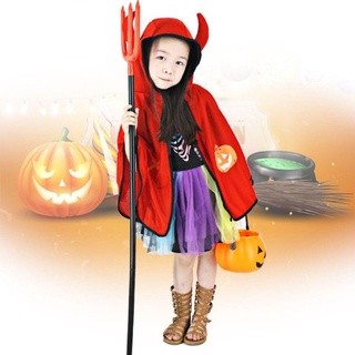 ผ้าคลุมมีเขาฮาโลวีน theme halloween สินค้าพร้อมจัดส่ง