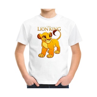 เสื้อยืด พิมพ์ลายการ์ตูน The Lion King Baby Simba สําหรับเด็ก