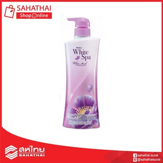 โลชั่นบำรุงผิว Mistine White Spa White Musk Lotion มิสทีน ไวท์สปา ไวท์มัคส์ ยูวี ไวท์เทนนิ่ง โลชั่น 400 มล.