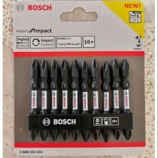 (ขายยกแผง)​ ดอกไขควง Bosch Impact PH2 ยาว65มิล หัวแฉก