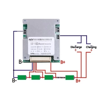 Kook แบตเตอรี่ 13S 48V 60A สําหรับบอร์ดป้องกันแบตเตอรี่ Li-ion BMS PCB