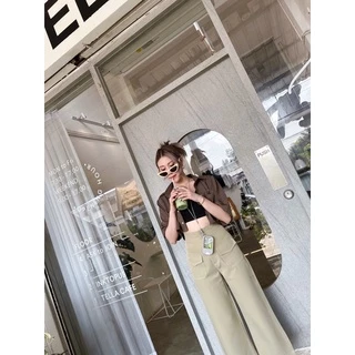 Sendai Trousers (XS-3XL) กางเกงขากระบอก เก็บเอว เก็บสะโพก งานตัด THESUNCO