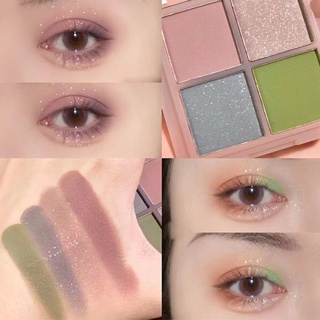 Jennysee อายแชโดว์ เนื้อแมตต์ สี่สี สีเขียวมะกอก สีน้ําเงิน ความอิ่มตัวต่ํา สีเทา