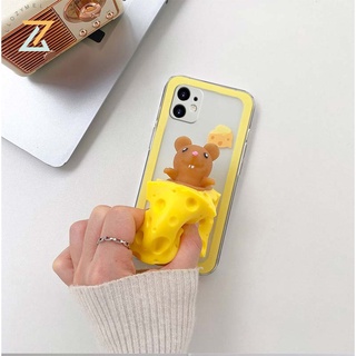 Zymello เคส VIVO Y21 V23 5G V23E 5G Y12S Y12 Y20 Y15S V21 5G Y50 Y33S Y12A Y91C Y20A Y71 Y17 Y11 Y15 Y21S Y21T Y33T Y85 เคสโทรศัพท์ซิลิโคนการ์ตูนน่ารักชีสเมาส์