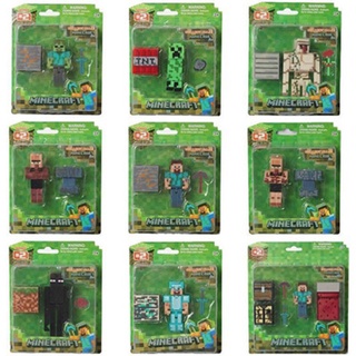 ชุดของเล่น Creeper Steve Iron Golem Enderma ขนาดเล็กสําหรับเด็ก