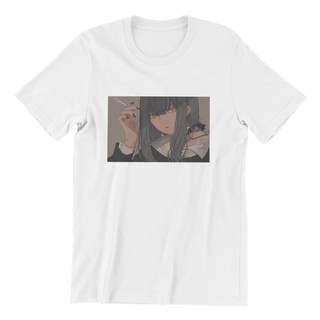 เสื้อยืด พิมพ์ลายอนิเมะ Lofi Sad Aesthetic Waifu แฟชั่นฤดูร้อน สไตล์ญี่ปุ่น สําหรับผู้ชายS-5XL