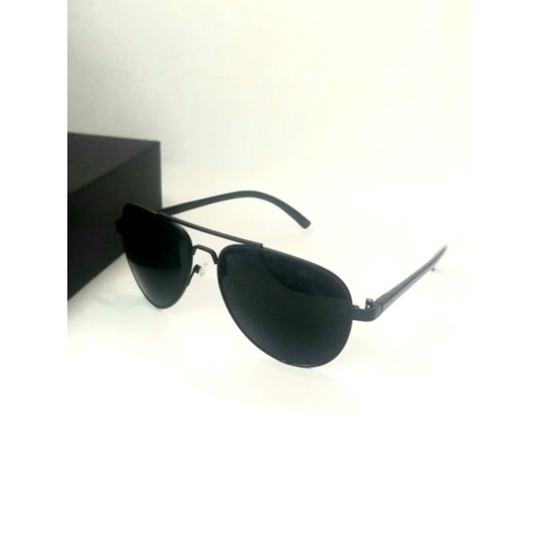 Hitam Cobra AVIATOR PILOT Glasses สีดํา/UNISEX