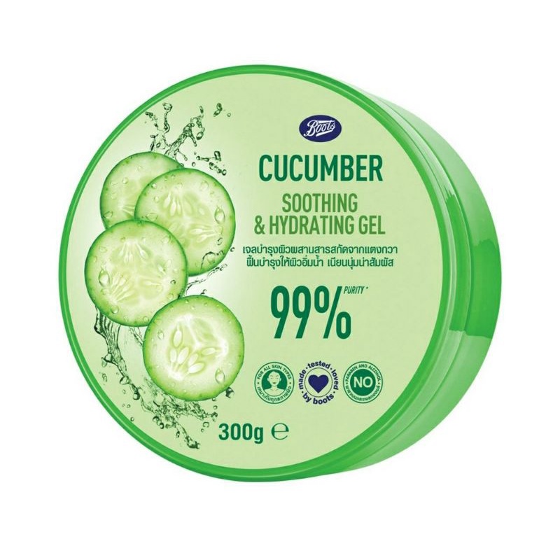 Boots Cucumber Soothing&  Hydrating gel บู๊ทส์ คิวคัมเบอร์ ซูทติ้ง แอนด์ โฮเดรตติ้ง เจล 300 มล.