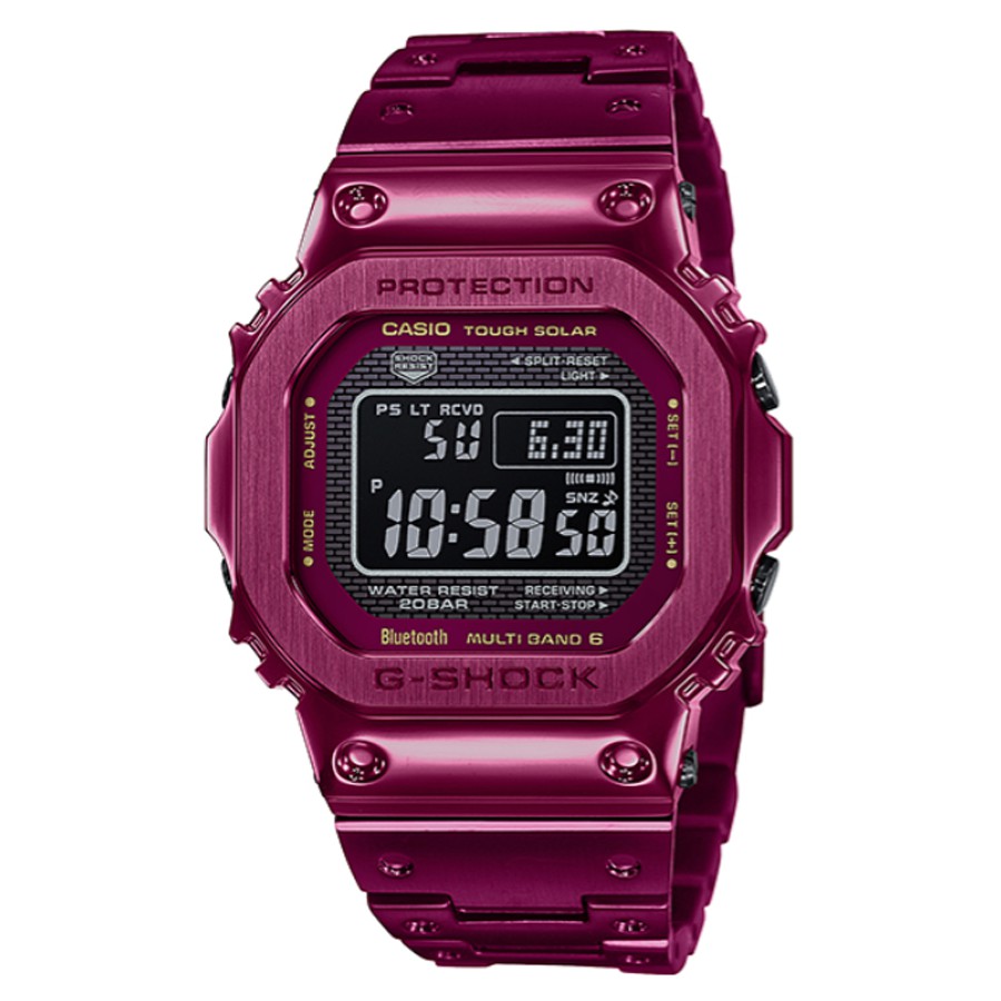 Casio G-Shock นาฬิกาข้อมือผู้ชาย รุ่น GMW-B5000,GMW-B5000RD,GMW-B5000RD-4 - สีแดง