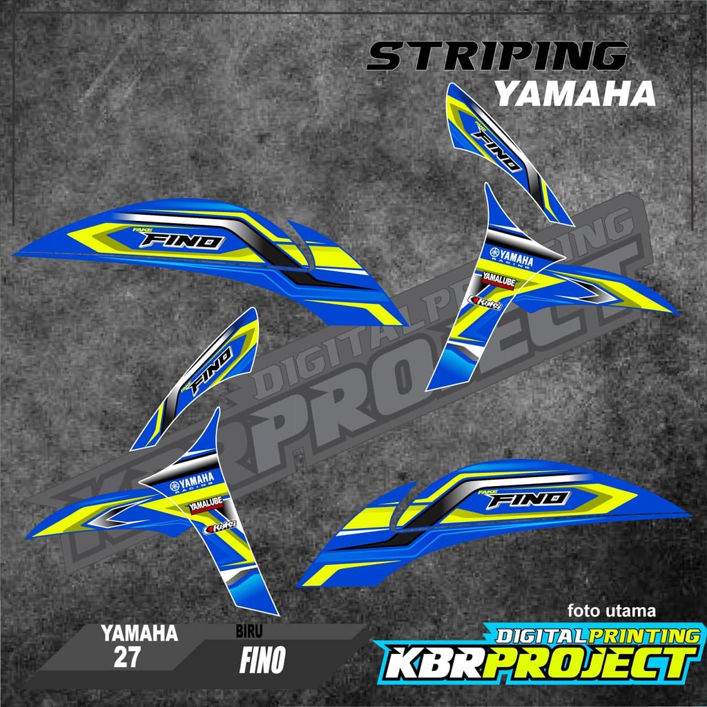 สติ๊กเกอร์ติดมอเตอร์ไซค์ - Fino striping - มอเตอร์ไซค์yamaha - Fino - สติ๊กเกอร์วาริation - Racing 2