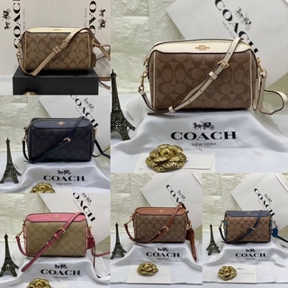 🟥หนังแท้🟥 MS เกรด1:1 กระเป๋าสะพายข้าง ทรงหมอน coach 8”