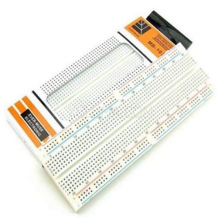 ์New Protoboard โพรโทบอร์ด บอร์ดทดลอง Breadboard 830 Point Solderless PCB Bread Board MB-102 Test Develop DIY 1 ชิ้น