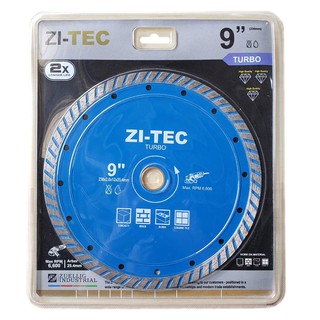 แผ่นตัดเพชร ZITEC TURBO 9 นิ้ว SEGMENTED DIAMOND BLADE ZITEC TURBO 9"