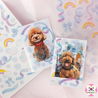 [Daiso Korea] Daiso Hologram Foil Sticker (4ea) diary decoration , Photo Card Decorating