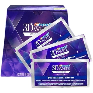 แบรนด์แท้ แผ่นฟอกฟันขาวเครสต์ crest 3D white whitestrips luxe