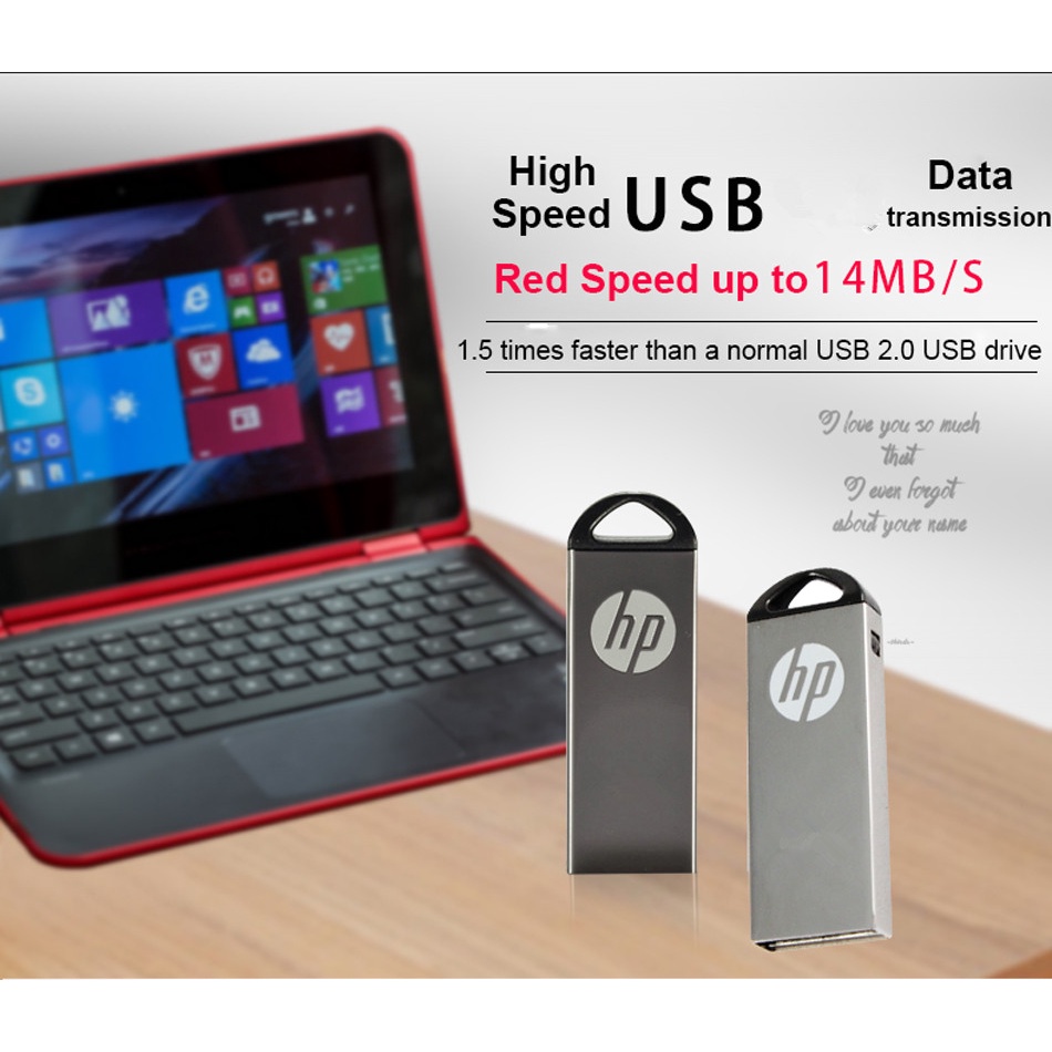 Hp แฟลชไดรฟ์ USB โลหะ ความเร็วสูง 2TB 8GB 16GB 32GB 64GB 128GB เสถียรพอนิ้ว 512gb