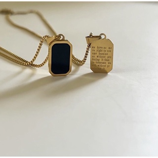 SOSHINE l Luca necklace สร้อยคอทำจากไทเทเนียม ไม่ลอกไม่ดำ ใส่อาบน้ำได้