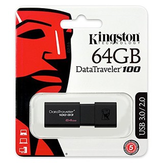 Kingston Flash Drive USB 3.0 64GB รับประกัน 5 ปี รุ่น DT100G3/64