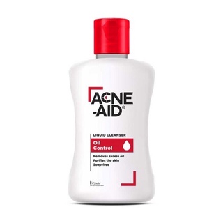 "โฉมใหม่" Acne-Aid Liquid Cleanser 100ml แอคเน่-เอด ลิควิด คลีนเซอร์ 100มล.(สีแดง)