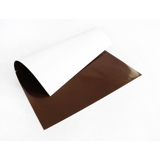 663-น้ำตาล สติ๊กเกอร์PVC น้ำตาลหลังขาว 53x70 ซม.