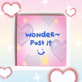 wonder post it ~ memo pad | กระดาษโน๊ตมีแถบกาว