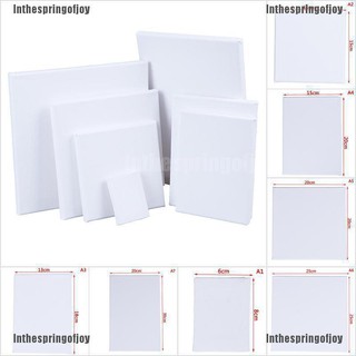 Inthespring♬ กระดานสีน้ํามันบนผ้าใบเปล่า ขนาดเล็ก สีขาว สําหรับศิลปิน