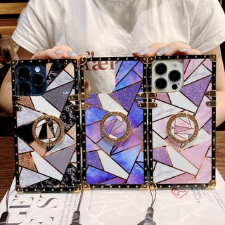 OPPO RENO 6Z 5Z 4 3 A74 A95 RENO6Z RENO5Z F19 PRO+ RENO4 RENO3 PRO 4G 5G Luxury Square Case Diamond Cover Casing เคสโทรศัพท์มือถือ