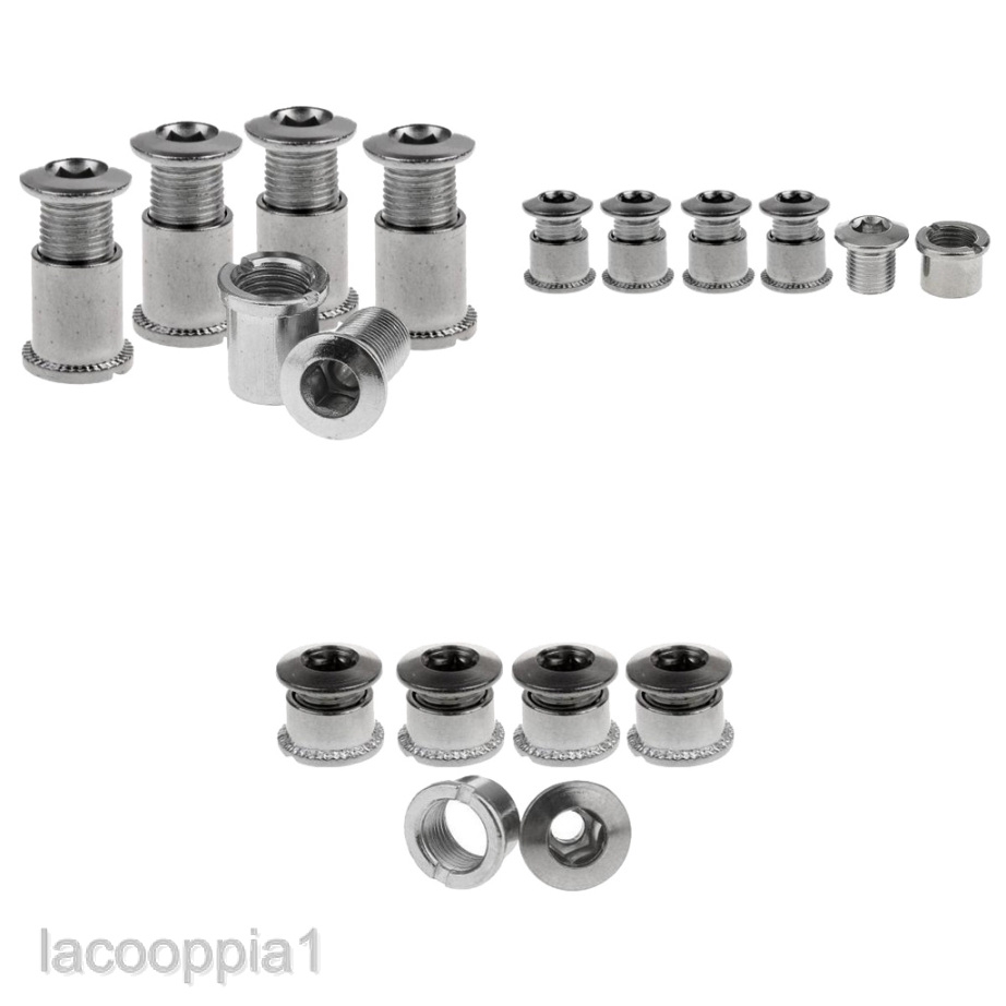 5 Pairs Crankset Bolts Crank Bolts Crank Screws Nuts for Bike Tri Crankset