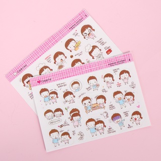 สติกเกอร์ ลาย Little Sister Girl แฟชั่นเกาหลี สําหรับตกแต่ง