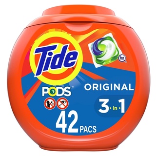 Clearance***1แถม1 พร้อมส่ง ขนาด 42 ชิ้น Tide Pods Laundry Detergent Pacs - Original 915g(32oz)