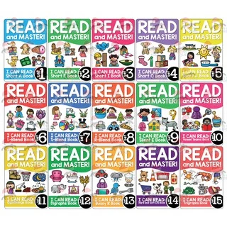 Phonics Reader การ์ดแบบฝึกหัดอ่าน Read and Master I Can Read 1 Set ได้ครบ 1 -15 Level พร้อมส่ง!!
