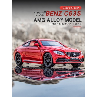 Rmz CITY โมเดลรถยนต์จําลอง 1:32 BENZ C63S AMG พร้อมเสียง และไฟ ของเล่นสําหรับเด็ก