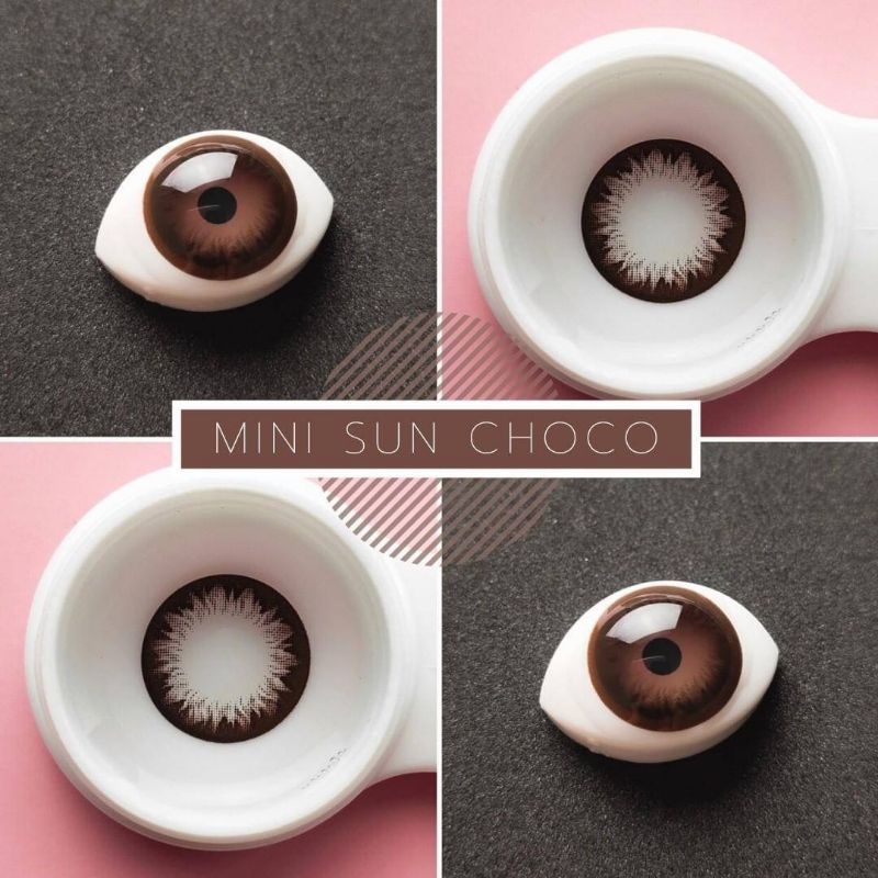 💜 MINI SUN Choco Brown บิ๊กอาย สีช็อคโก้ สีน้ำตาล แบ๊ว ตาโต Dream Color1 Contact Lens Bigeyes คอนแทคเลนส์