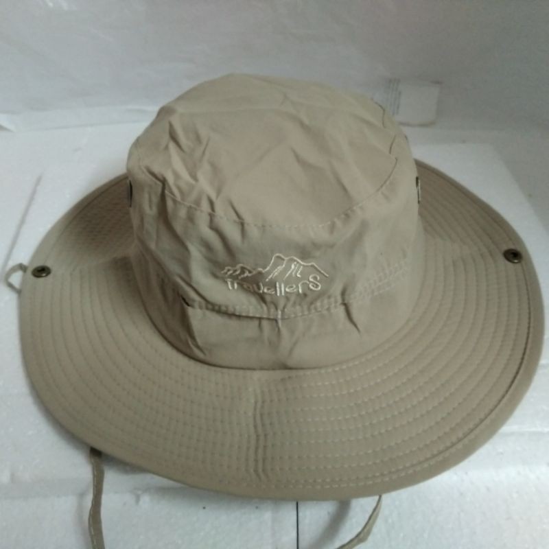 หมวกเดินป่า  วืนเทจ ปีกกว้าง ตกปลา ปีนเขา มีสายคล้อง  ทรงbucket ใส่กันแดด  ผู้ขาย  ผู้หญิง - รูปที่ 2