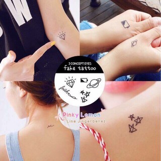 แทททู ลายน่ารัก มุ้งมิ้ง ฟรุ๊งฟริ๊ง &gt;//&lt; Tattoo 3CE ติดทนหลายวัน