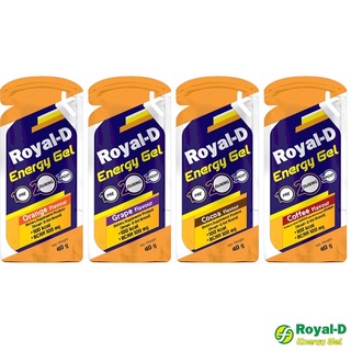 ของแท้ บริษัทผู้ผลิต &gt;&gt; Royal-D Energy Gel รอแยล-ดี เอนเนอจี้เจล เจลให้พลังงาน ออกฤทธิ์เร็ว รสส้ม องุ่น และโกโก้ 40กรัม