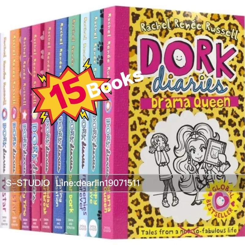 Dork Diaries 15books+Audio file (individual books) brand new softcover books