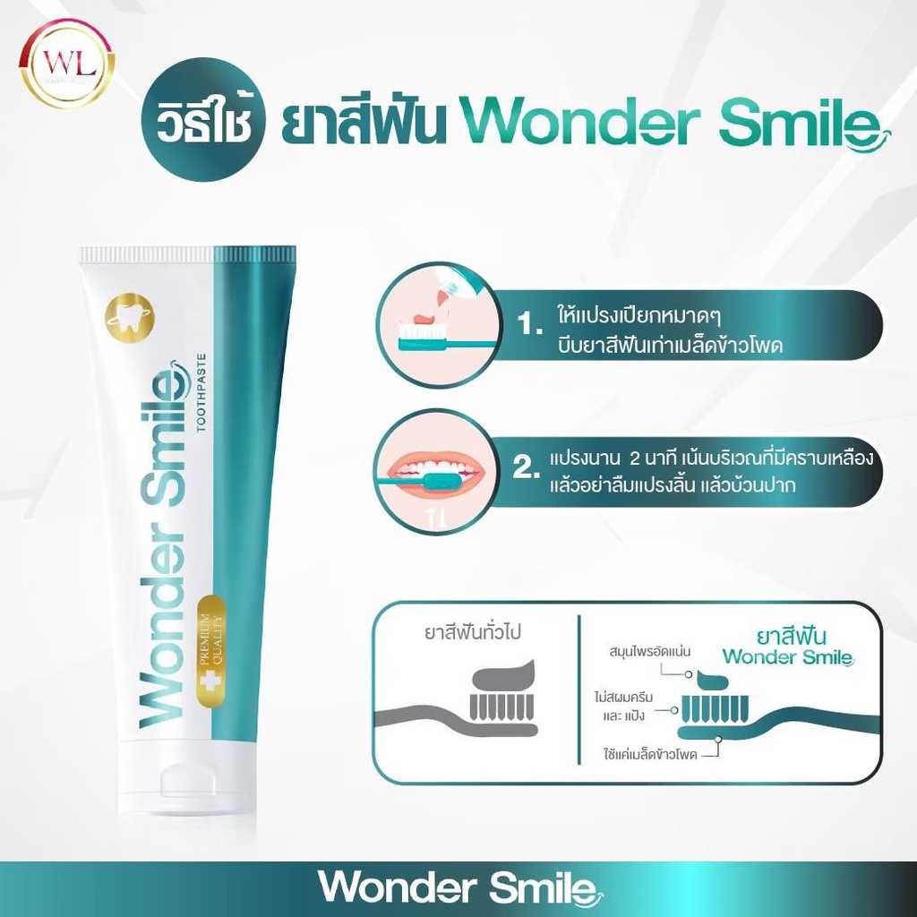 [Set ใหญ่] Wonder Smile วันเดอร์ สมาย ยาสีฟัน เมาท์สเปรย์ แปรงสีฟัน มดดำ ปากไม่เหม็น พ่นช่องปาก ก - รูปที่ 5