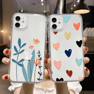 เคสโทรศัพท์มือถือแบบนิ่ม TPU ใส ลายหัวใจ สําหรับ Samsung Galaxy A52s 5G A13 5G A53 A50 A22 5G A03 A52 A51 A12 A32 A21s A31 A70 A71 A72 A33 A73 A01 A02 A03s