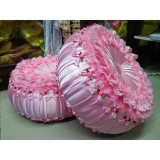 หมอนฟักทอง หมอนรองแขนรับไหว้ หมอนแต่งงาน หมอนงานบุญ ขนาด16นิ้ว คู่ละ990บาท