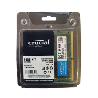 Crucial 64GB Kit (2 x 32GB) DDR4 2666MHz SODIMM Memory for Mac, CT2K32G4S266M