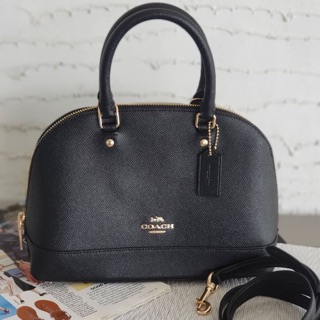 MINI SIERRA SATCHEL F27591 BLACK/LIGHT GOLD domemini