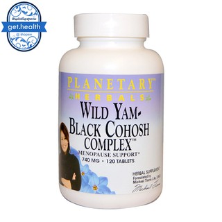 ⭐⭐⭐พร้อมส่ง Planetary Herbals, Wild Yam - Black Cohosh Complex, 740 mg, 120 Tablets