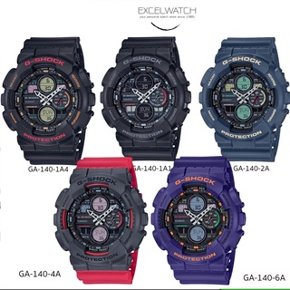 G-SHOCK รุ่น GA-140-1A4/ GA-140-1A1/ GA-140-2A/ GA-140-4A/ GA-140-6A ประกัน cmg 1 ปี ร้าน Excel-watch